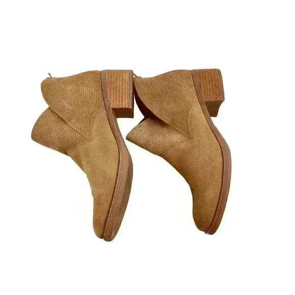 KORKS Womens Maldon tan Suede Ankle Almond Toe Booties Shoes US 8M - Picture 5 of 9